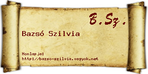 Bazsó Szilvia névjegykártya